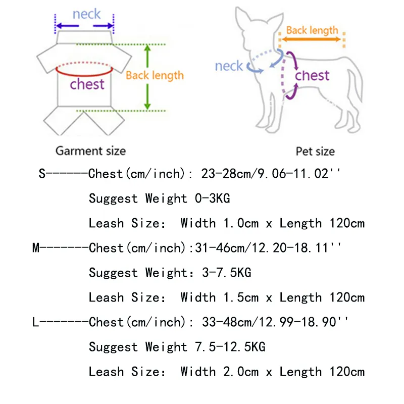 12pcsロットロット小犬ペット子犬猫調整可能なナイロンハーネス鉛リーシュマルチカラーパッチプリントカラーハーターハーネスリース2299n