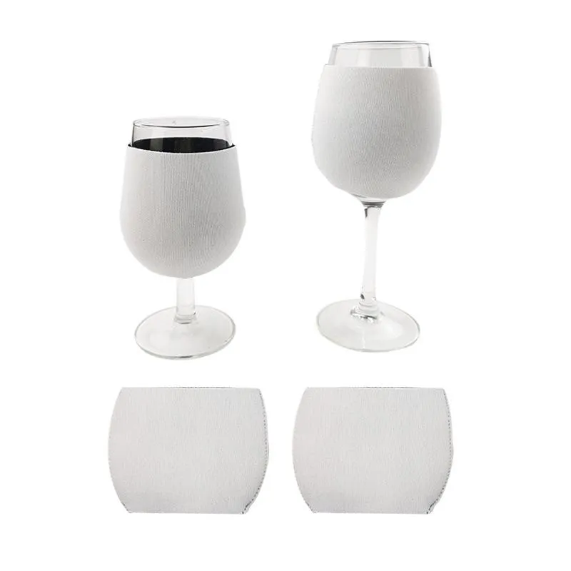 Drinkware Handle Case Sublimation Blank 10oz 12oz Wine Glass Tumbler Neoprene Insulator Sleeve Holder Cover For DIY Ornaments DH8800