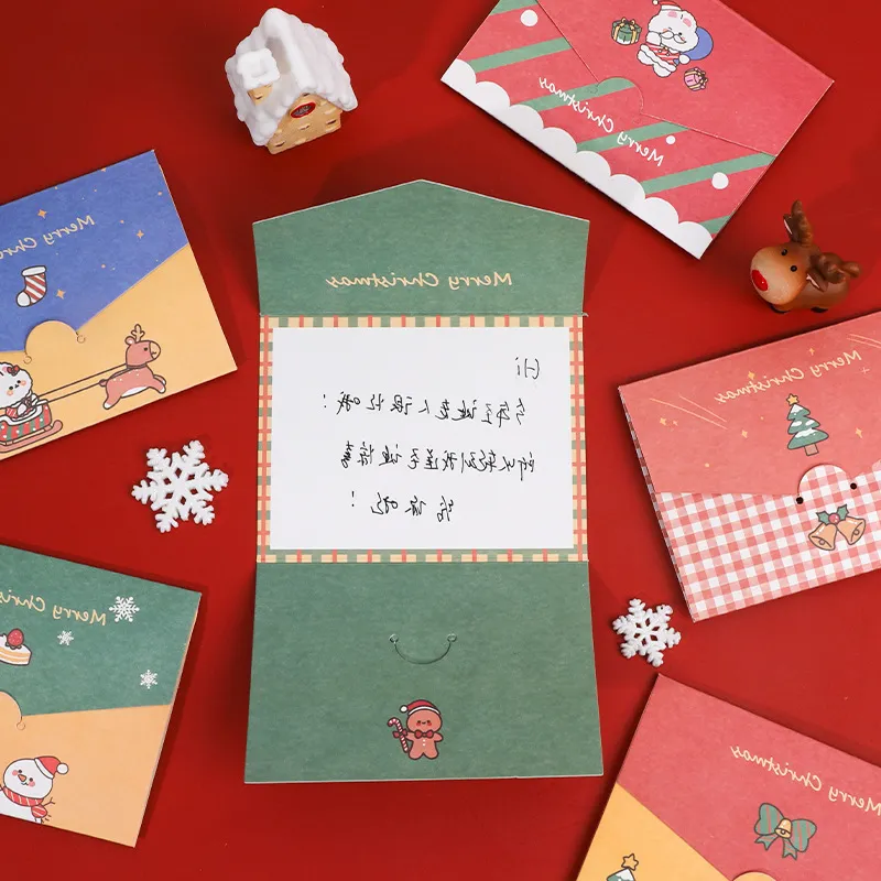 6 Pezzi 3D Cartoline Di Natale Con Buste, Biglietti Auguri