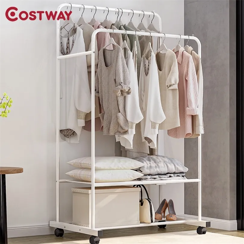 Menards Garment Rack COSTWAY Clothing Rack: Durable Steel Garment