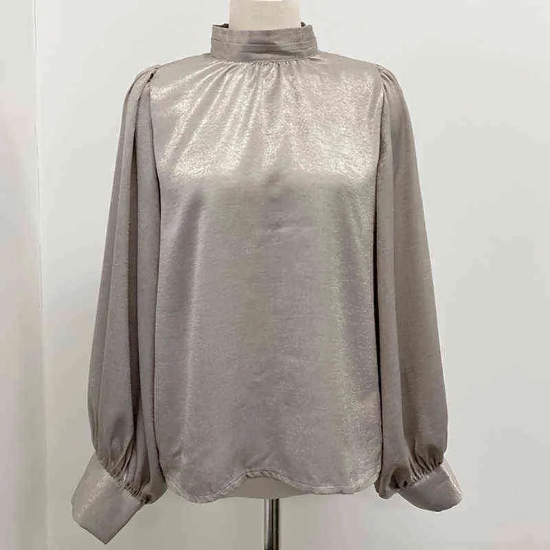 silver satin blouse uk