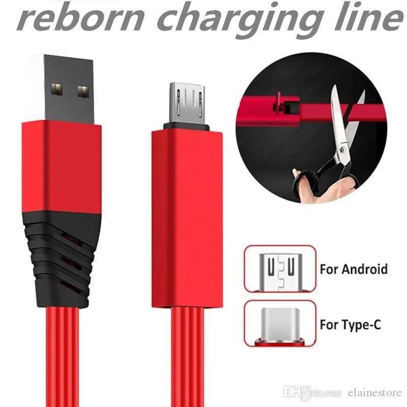 Câbles de données de téléphone portable Micro/type-c ligne régénérée câble de Charge rapide USB fil de Charge