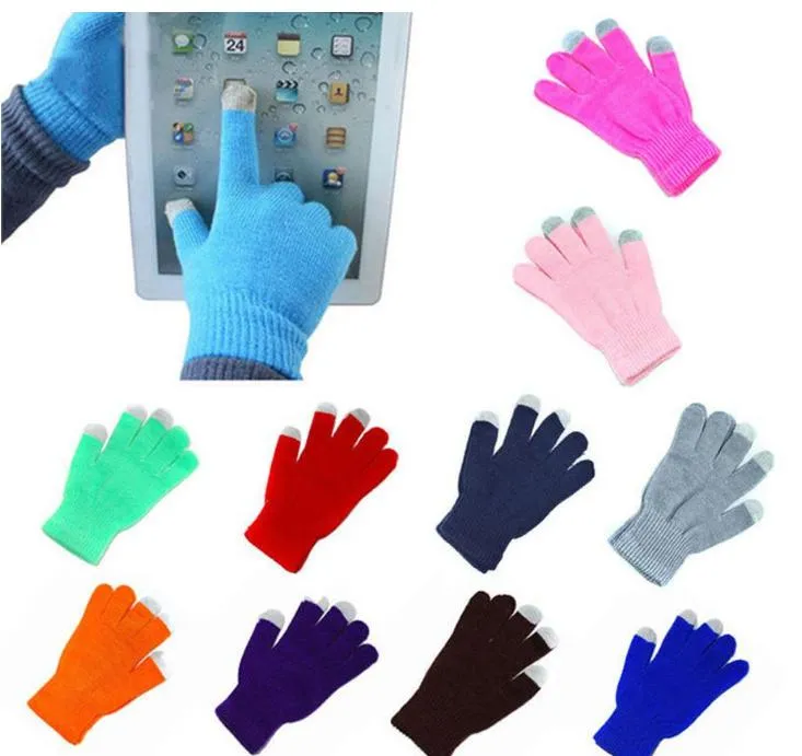 Mannen/Vrouwen Winter Touch Screen Handschoenen Voor Smart Phone Tablet Volledige Vinger Wanten Gratis bericht naar de wereld