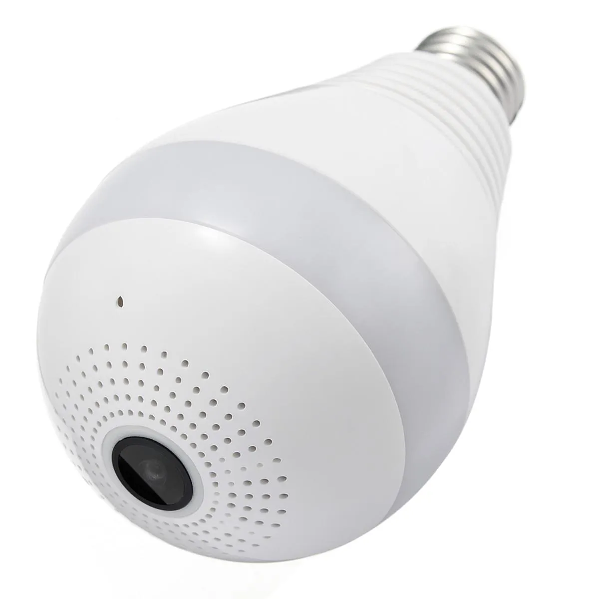 Cámara de luz IP inalámbrica de 360 grados Lámpara de bombilla Panorámica FishEye Smart Home Monitor Alarma CCTV WiFi Seguridad