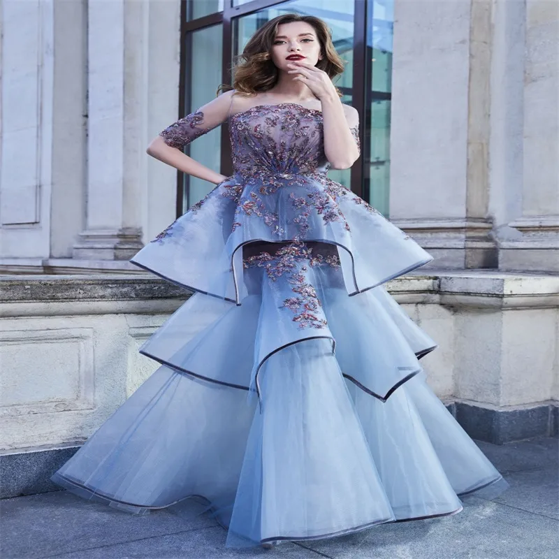 Newest Design Puffy Evening Dresses Sheer Illusion... From Freesuit, $164.03 | DHgate.Com Newest Design Puffy Evening Dresses Sheer Illusion... From Freesuit, $164.03 | DHgate.Com