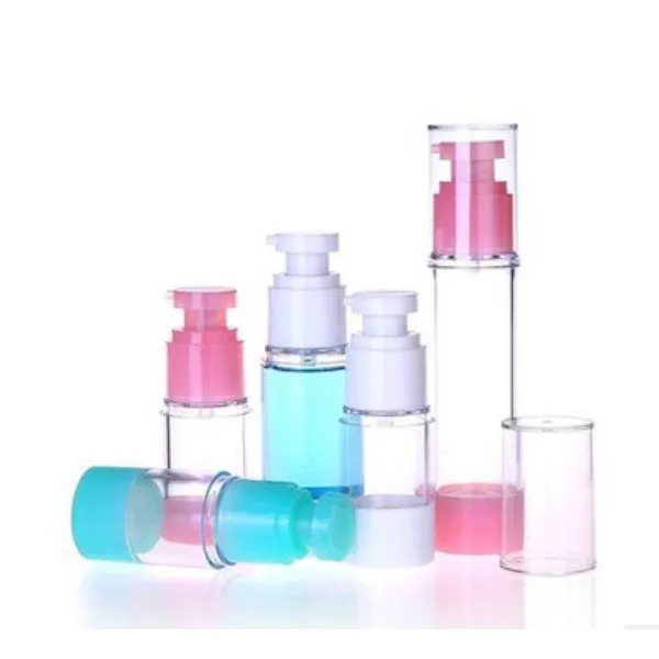 2017 Neue 100pcs/Los 15ml 30 ml 50 ml Make -up -nachfüllbare Flaschen Vakuum Transparente Emulsionspackflasche
