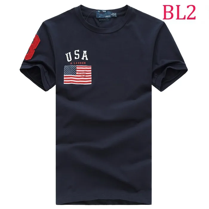 Wyprzedaż amerykański lato męska koszulka polo Lapel z krótkim rękawem T-shirt Duży rozmiar Haftowany Slim Casual Business Trendy Polo Shirt Koszulka