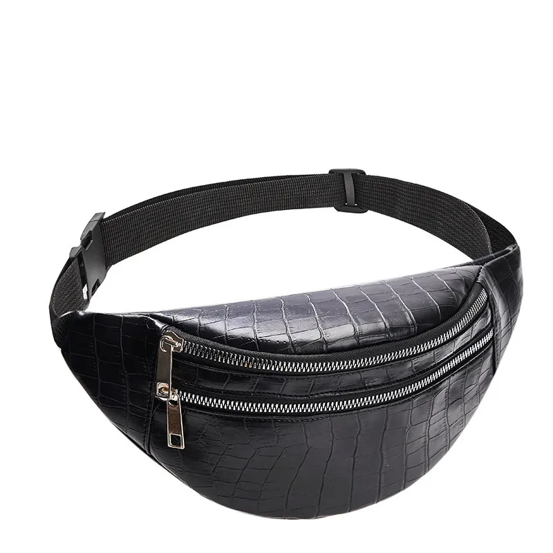 Crocodile chest bag waist packs for unisex female Pu leather fanny packs new women Fashion high quality belt chest bags