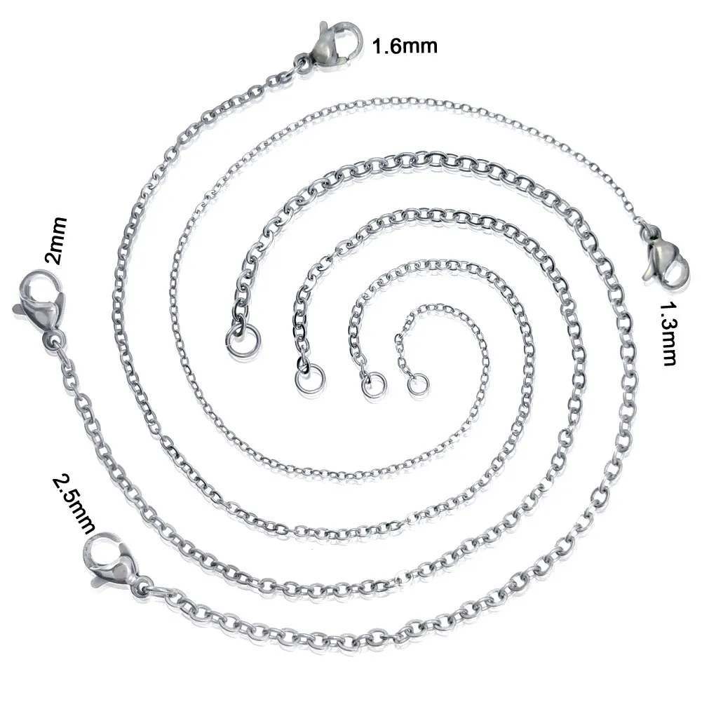 316L Acier inoxydable Silver Tone Femme Lady Girl Chain Bracelet Anket