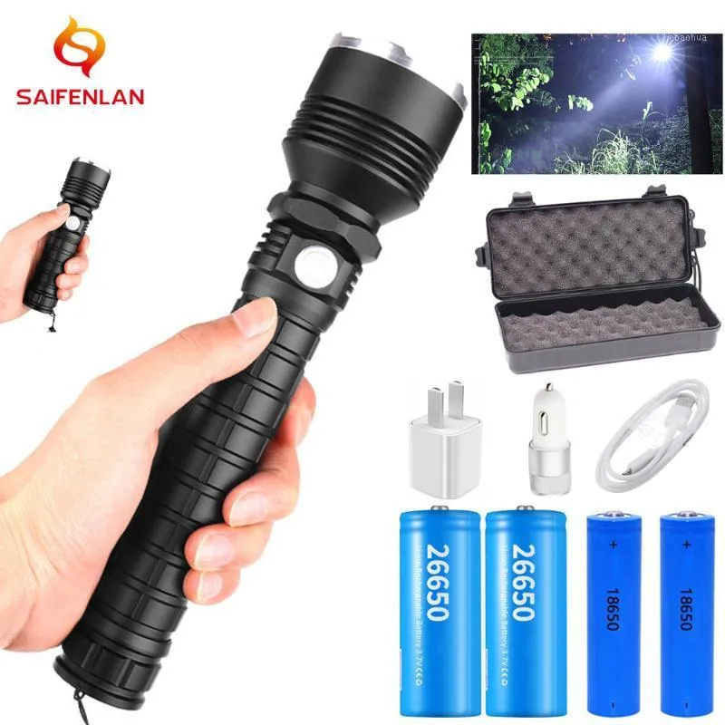 LED High Lumens XHP70.2 Meest krachtige 26650/18650 Torch XHP70 XHP50 Lantern Hunting Lamp Handlamp