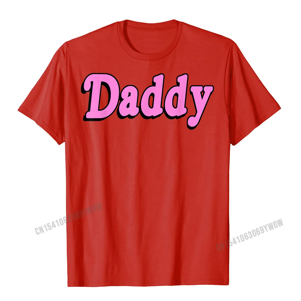 Male Funky Slim Fit Tops & Tees Round Collar Summer/Autumn 100% Cotton Fabric Tshirts Custom Short Sleeve Design Tops & Tees Daddy T-Shirt. Pink Aesthetic Fashion Shirt__1084 red