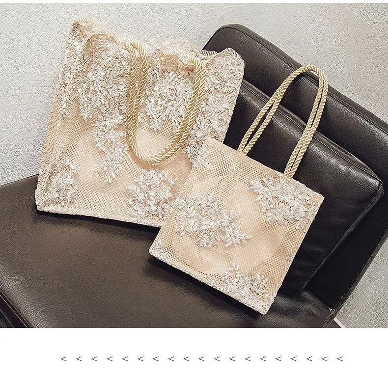 HBP Sexy Shoulder Bags NEW Lace Ladies Handbag Summer Beach Wedding Bridal Party HandBags Bolsa feminina women tote Lady Shopping bag elegant