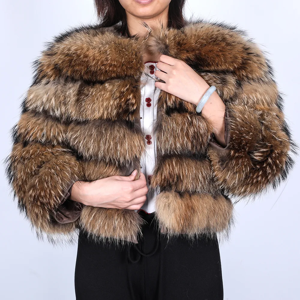MMK Winter Women Fox Fur Jacket Real Fur Coat Natural Raccoon Fur Coats Leather Jacket Women Jackets New Product 201111 From 139 3 DHgate