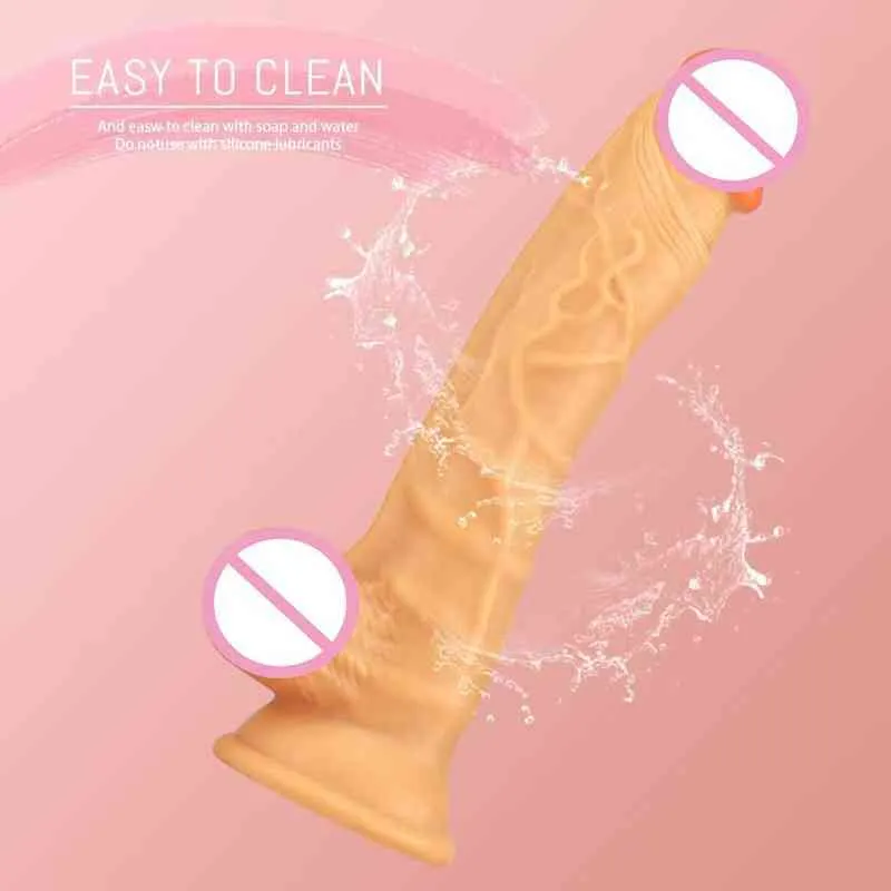 NXY DILDOS Anal Oyuncaklar Çelik Yumurta Süper Kalın Simülasyon Penis Büyük Aygır Kadın SM Eşcinsel Yetişkin Seks Ürünleri Horoz Yapay Penis Tak 0225