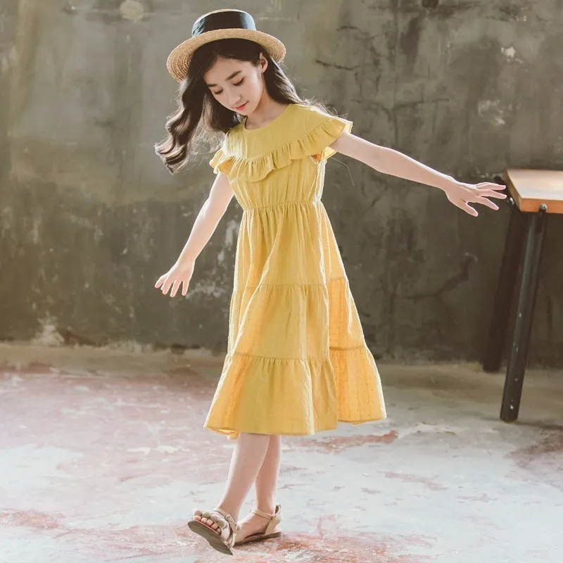 Big girls sales yellow dress
