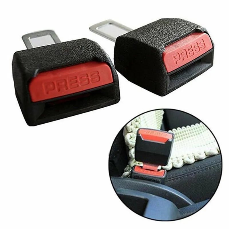 2pcs Update Thicken Car Seat Belt Clip Extender Safety Seatbelt Lock Buckle Plug Thick Insert Socket Extender Safety Buckle