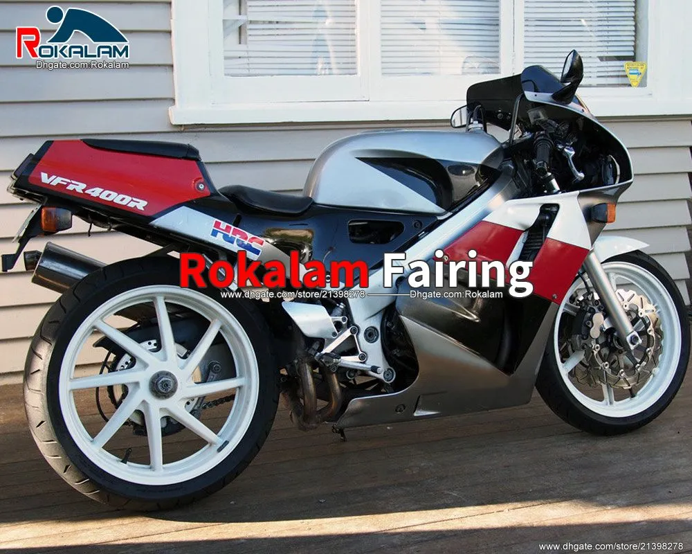 Peças de motocicleta de carroçaria para Honda VFR400RR NC30 1989 1990 1991 VFR400 88-92 V4 V400R Moto Fairings