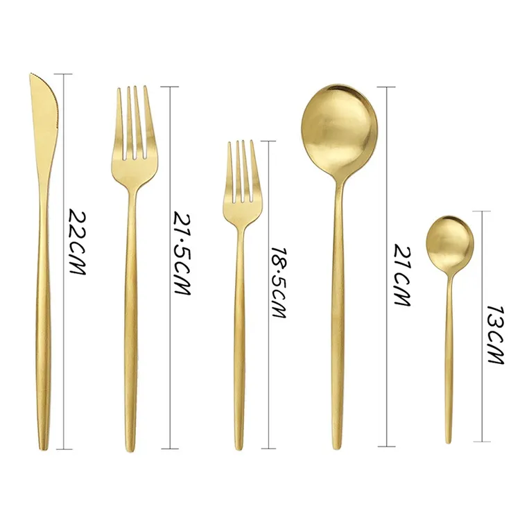 Matte Cutlery Set 304 Zestaw stali stalowej ze stali nierdzewnej Nóż Deser Deser Fork łyżka Silverware Strona główna kuchnia stołowa 3171