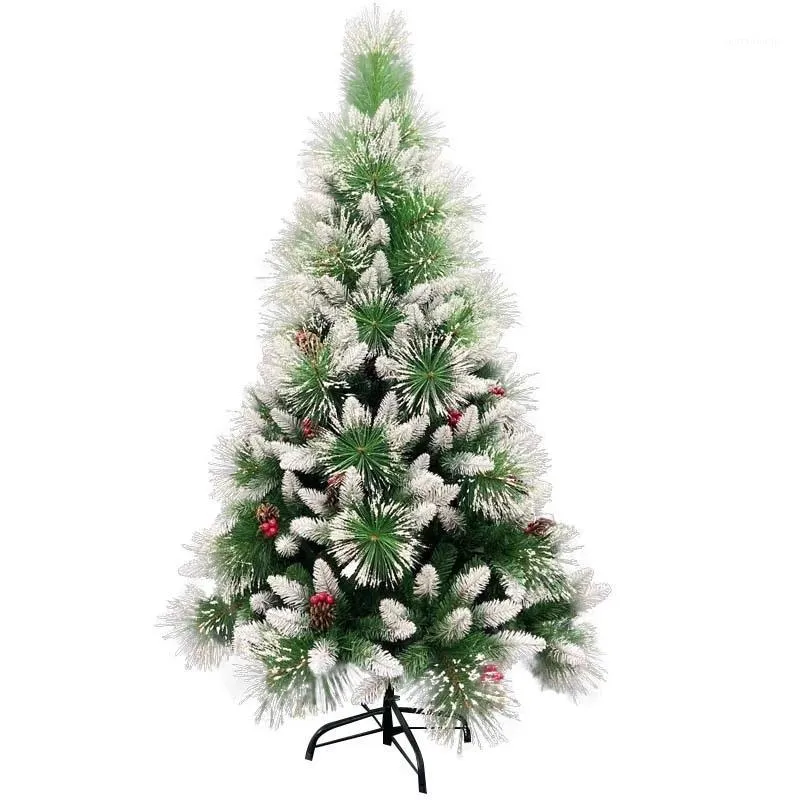 Weihnachtsdekoration Weißer Baum für heimische rote Kiefernkegelnadelschaumspray gemischte Ornamente1