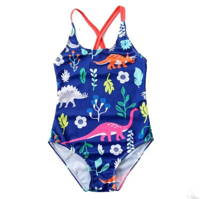 Maillot de bain une pièce pour bébés filles, à volants, mignon, Sport de plage, dos nu, pour l'été, de 2 à 7 ans