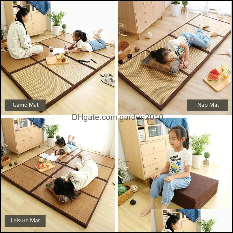 Carpets Foldable Mat Thickened Japanese-style Tatami Rattan Sleeping Summer Student Children Kindergarten Nap Floor Bedroom