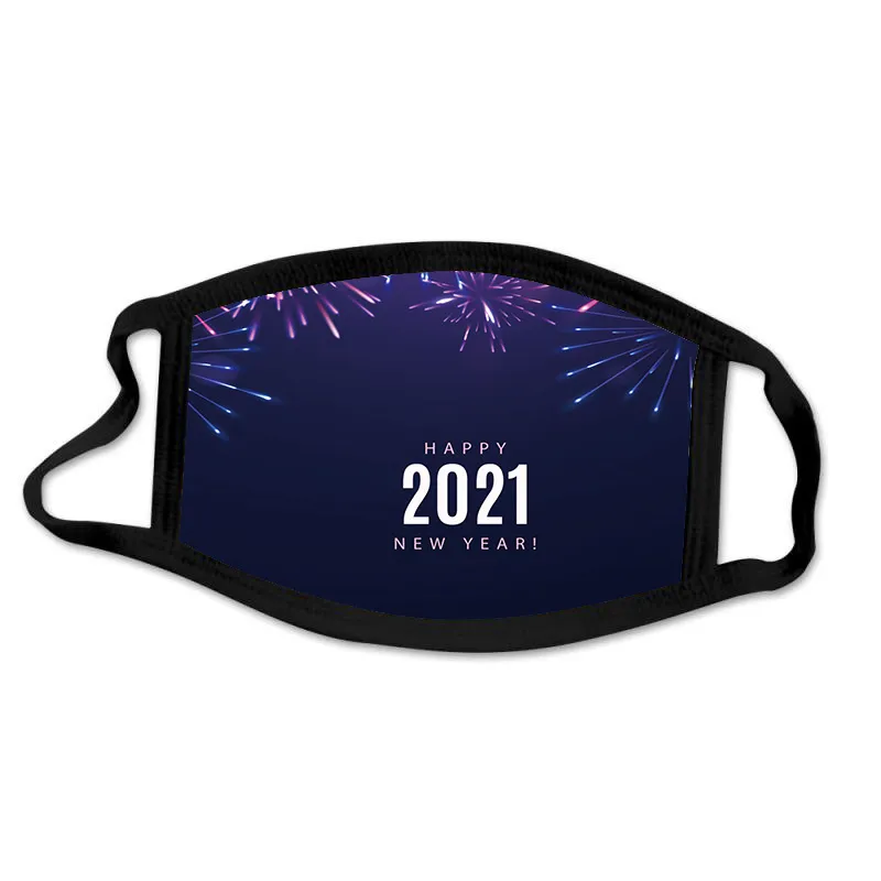 2021 Mask New Year Face mask cotton print adult waterproof washable cloth mouth mask 7 styles Happy New Year ZY1455