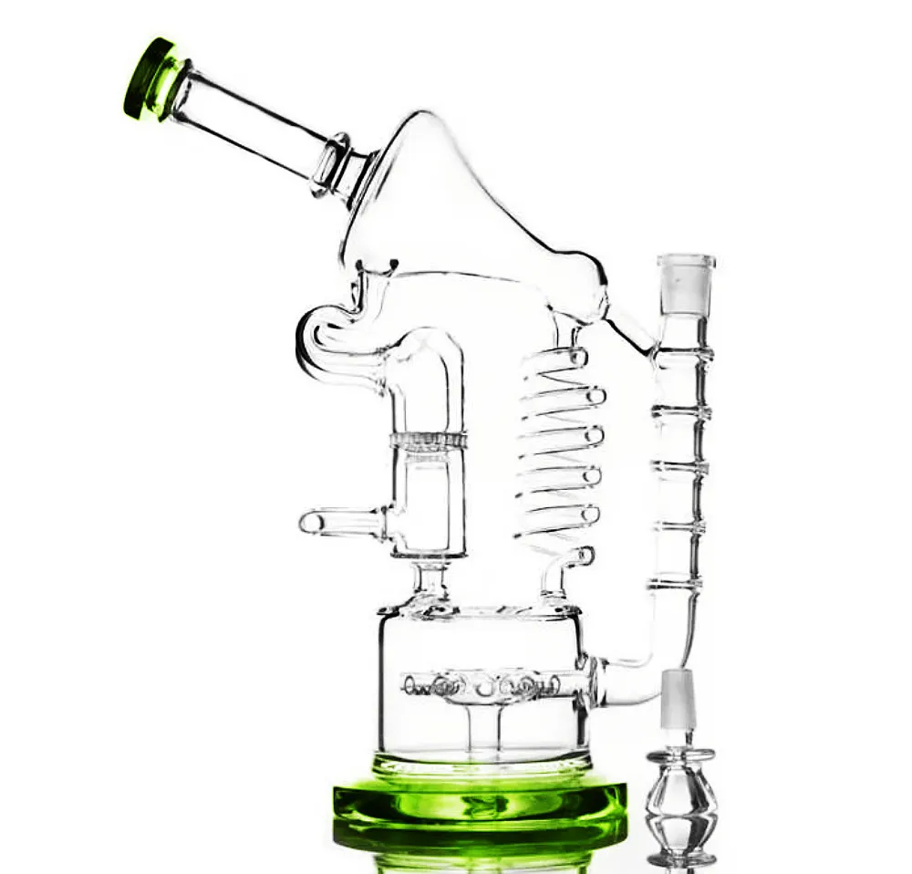 Big Recycle Glass Bong Hookah (Usa Warehouse) DAB Rigs Water-Pipe Roken Accessoires voor 14mm Kom