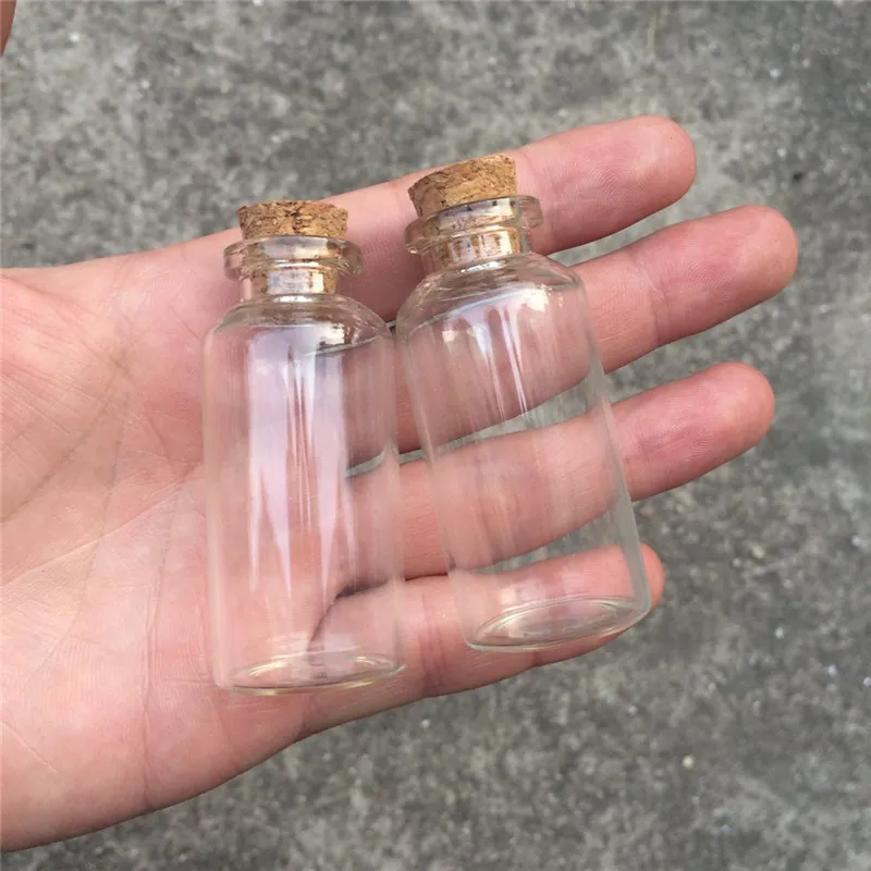 20ml Empty Glass Bottles with Cork Glass Vials Jars Pendant Containers for Sand Liquid Jewelry