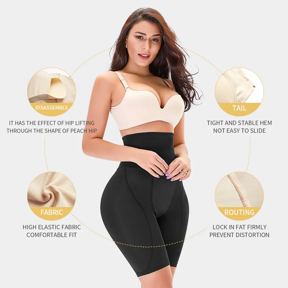 High Waist Tummy Control Butt Lift Shorts With Compression And Hip Pads  Womens Hip Shaper Underwear And Booty Lifter From Linjun09, $18.91