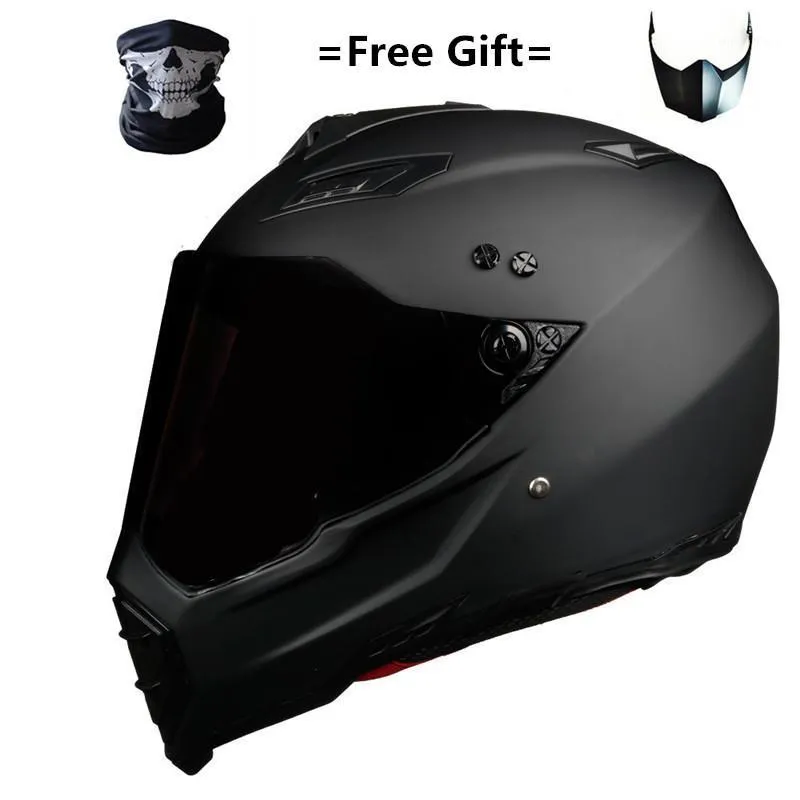 Full Face Mountain Bike Helmet DOT Motorcycle Helmet Dark Visors Sun