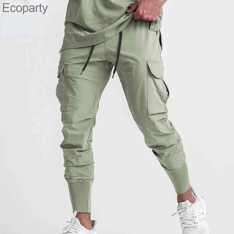 Summer Men's Cargo Pants Joggers Lightweight Quick Dry Hiking Pants Athletic Workout Lounge Casual Outdoor Trousers with Pocket G220224