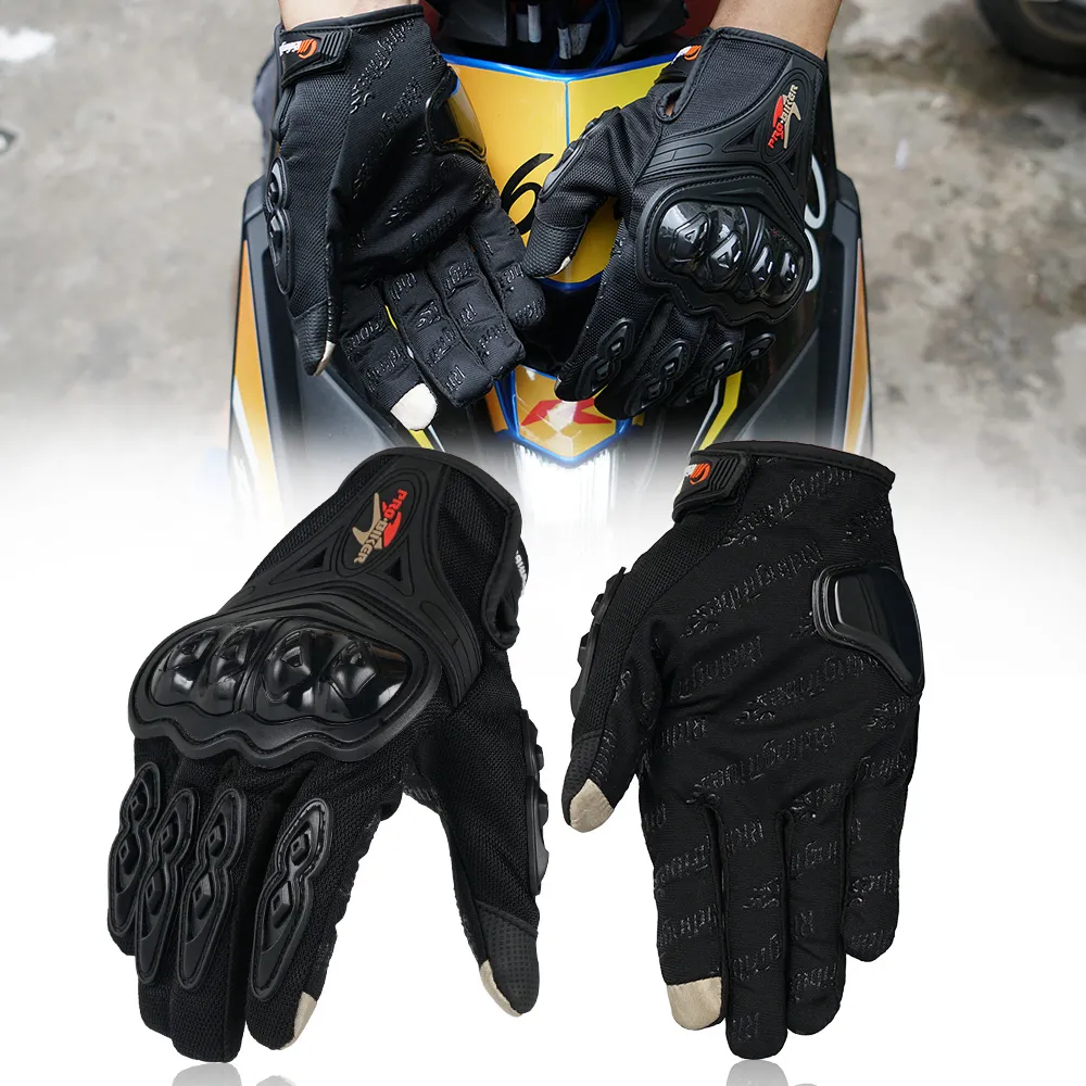 Nya motorcykelhandskar sommarpekskärm Andningsbar Guante Luva Moto Ridning Sport Protective Gear Motorbike Motocross Cykelhandske