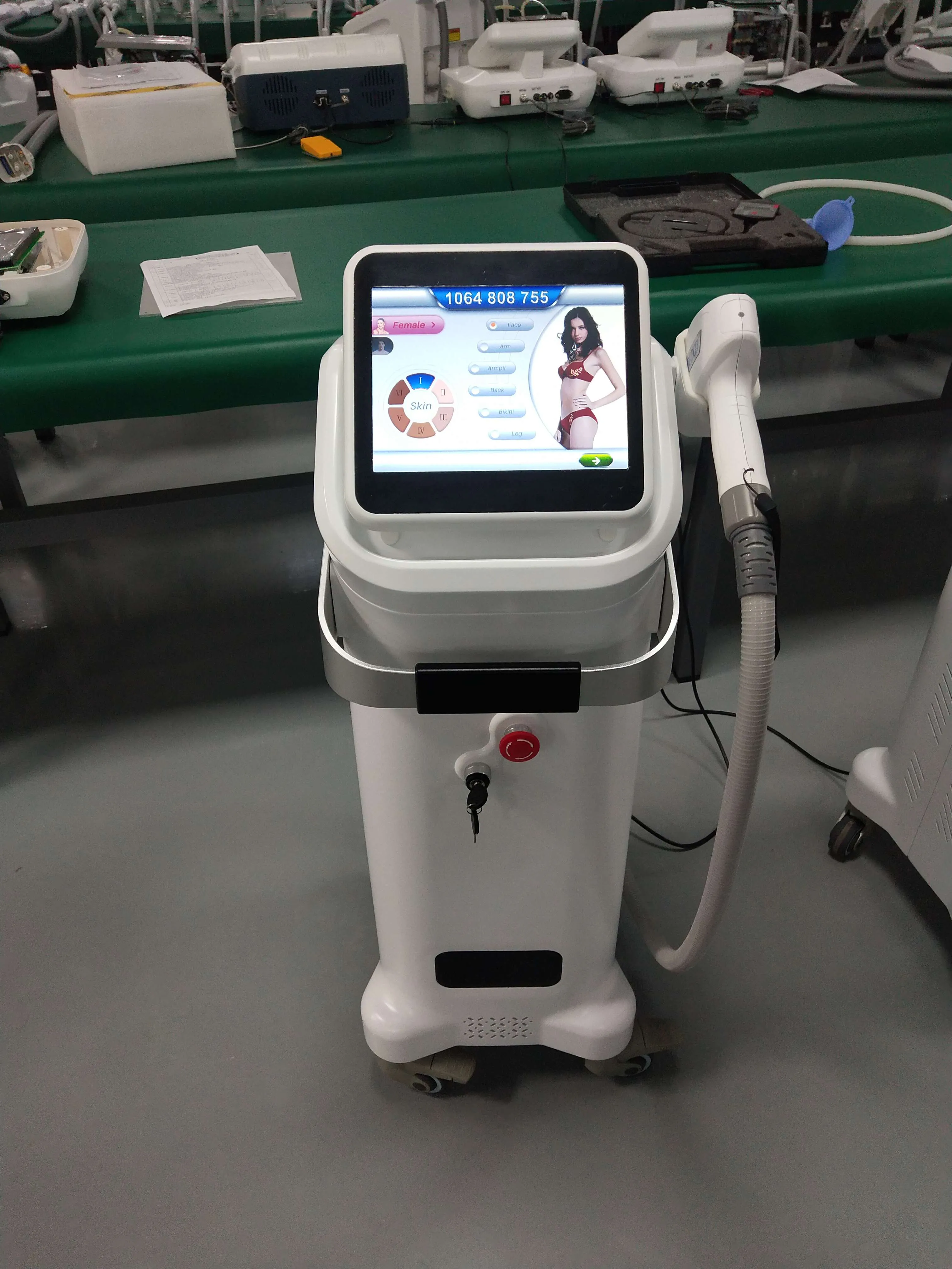 Powerful Trip wavelength 755/808/1064nm diode Hair removal painless Hair laser Skin Rejuvenation 1200w With FDA