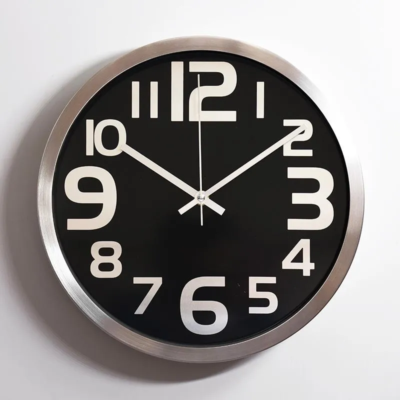 Muurklokken grote klok moderne stille horloges zilveren luxe metalen woondecoratie slaapkamer woonkamer decoratie cadeau-ideeën