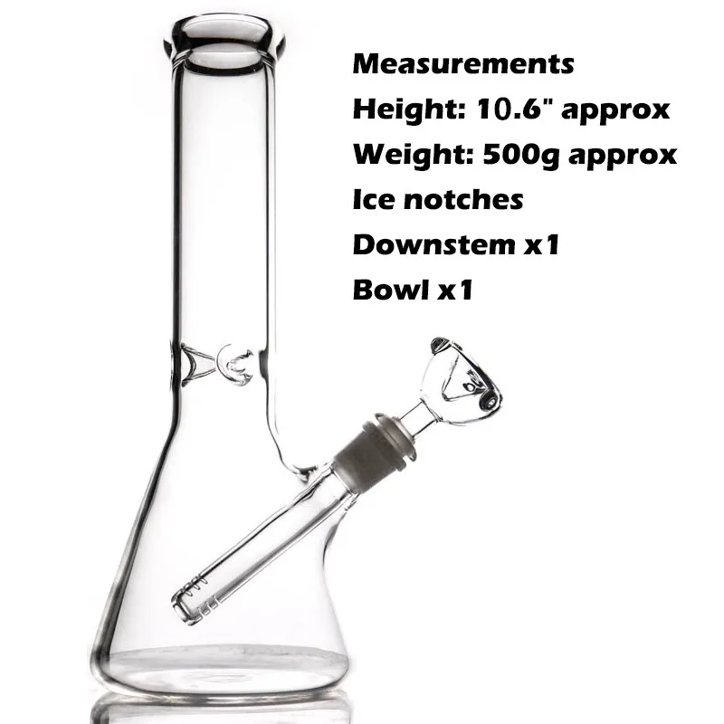 Bägare bongbotten HOOFAHS BONGS Simple Design Pipe Heady Water Pipes 10.5 Glass Bong