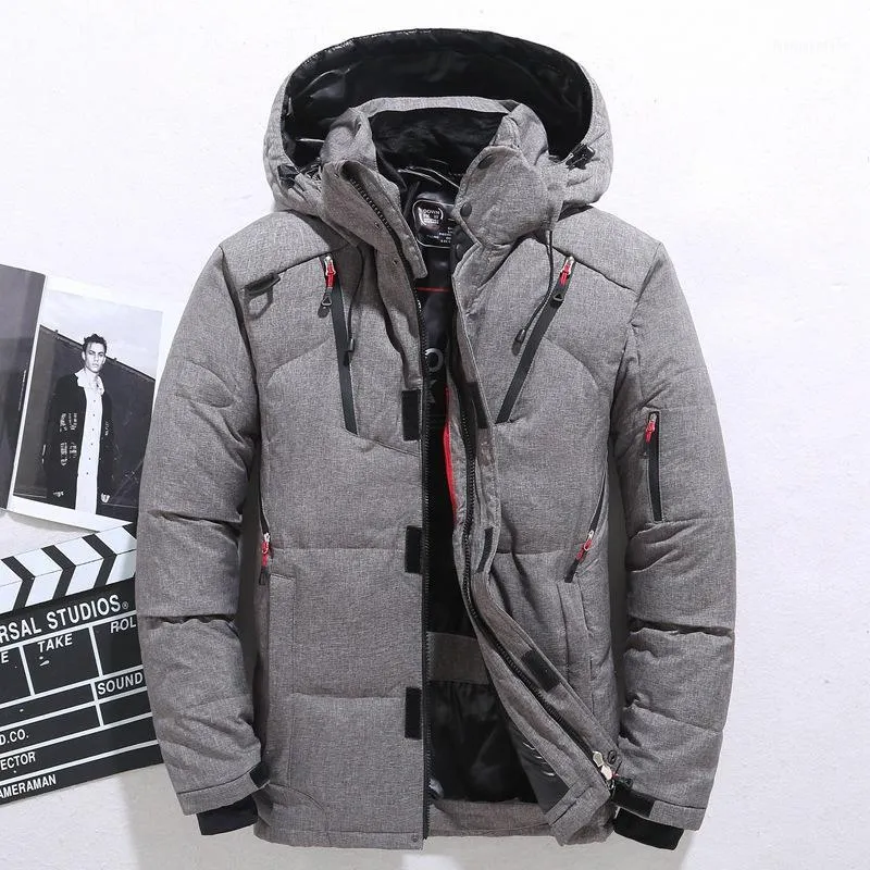남자 다운 파카 겨울 남성 자켓 패션 성격 지퍼 포켓 2021 자켓 및 코트 두꺼운 따뜻한 후드 루 느슨한 재킷 1