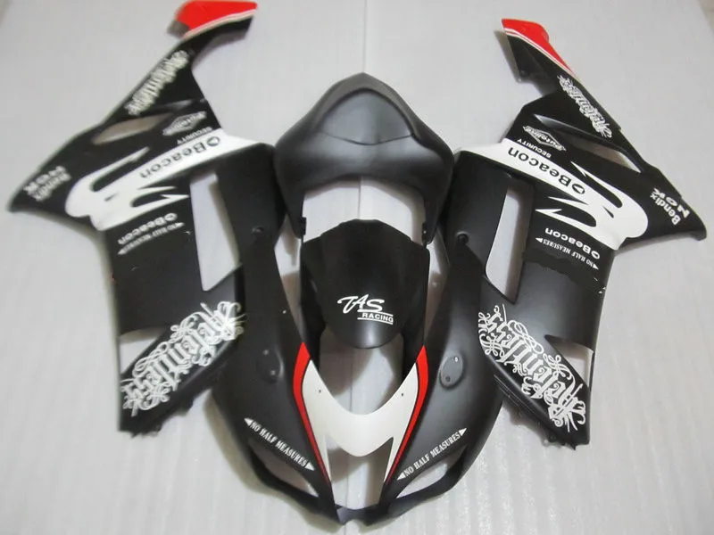 Injeção Molde Fairing Body Kit para Kawasaki Ninja ZX6R 636 07 08 ZX 6R 2007 2008 ABS fosco fosco cargas pretas carroçaria + presentes KB45