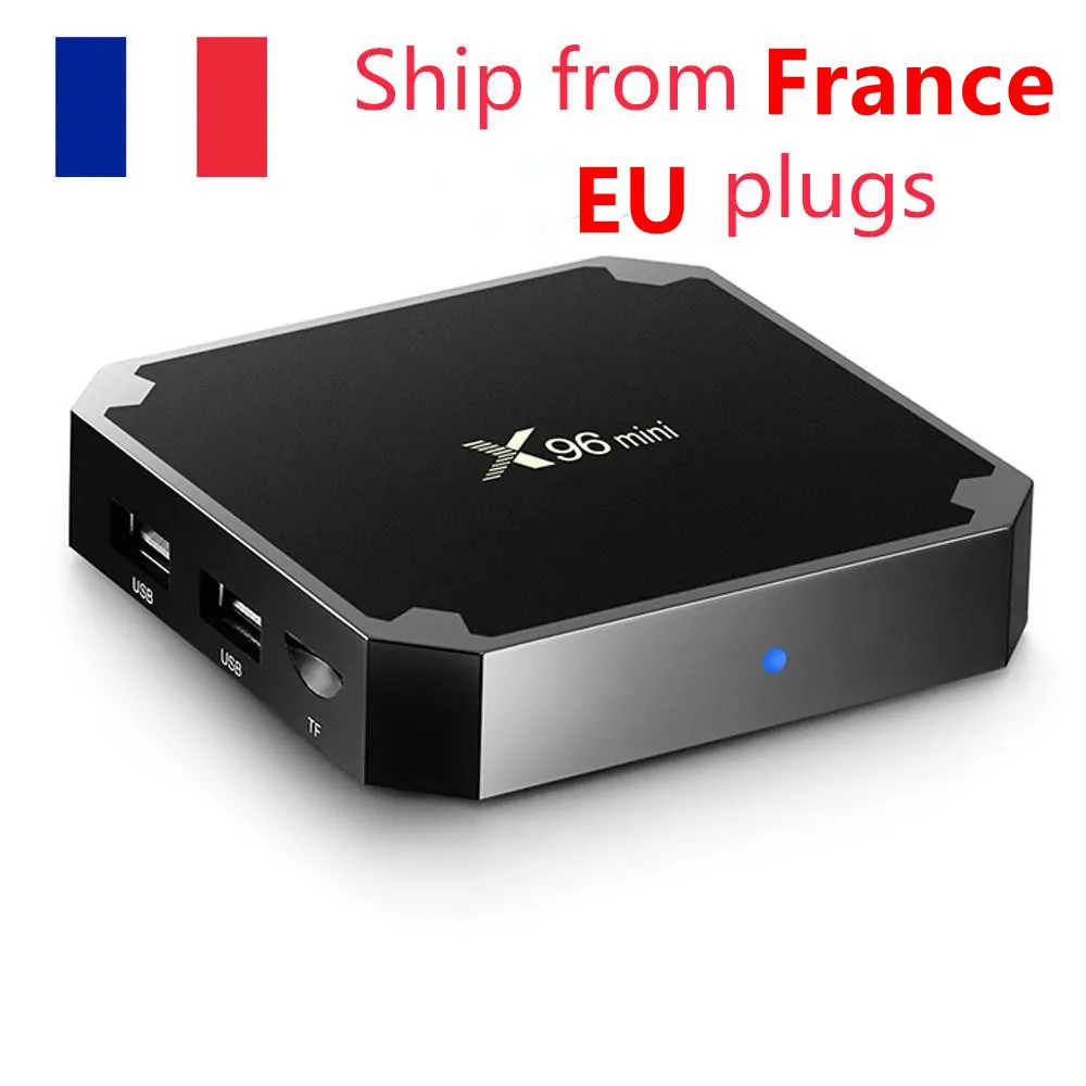 Envio de FR UE X96 mini Android 7.1 TV BOX 2GB 16GB Amlogic S905W Quad Core Smart X96mini