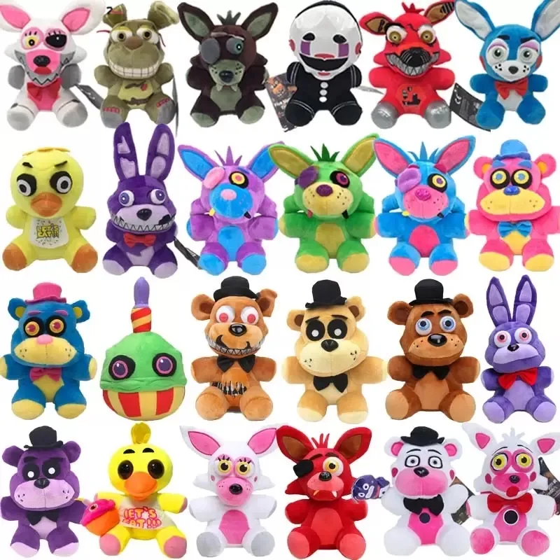 Вечеринка играет пять ночей в FNAF FNAF Plush Toys Plush Toys Pull Doll Soft Animal Freddy Bear Foxy Springtrap Plushie Figure Kids Kid