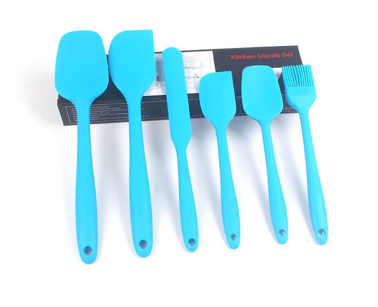 6 Pcs Food Grade Non Stick Butter Cooking Silicone Spatula Set Cookie Pastry Scraper Cake Baking Spatula Silicone Spatula Tool Kitchenware