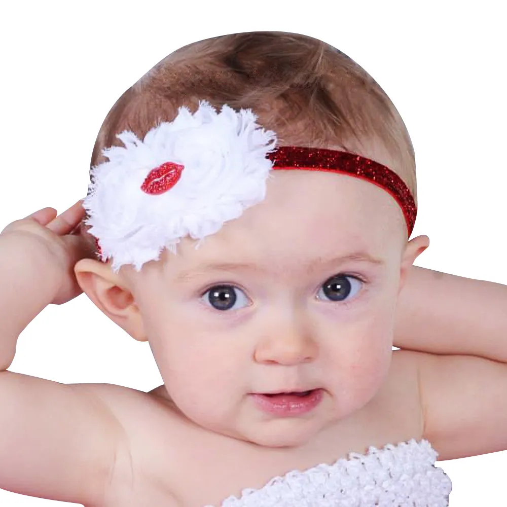 رباطات الطفل زهرة hairbands الفتيات مرونة غطاء الرأس الأطفال الأميرة لامعة بريق أغطية الرأس الاطفال اكسسوارات للشعر KHA656