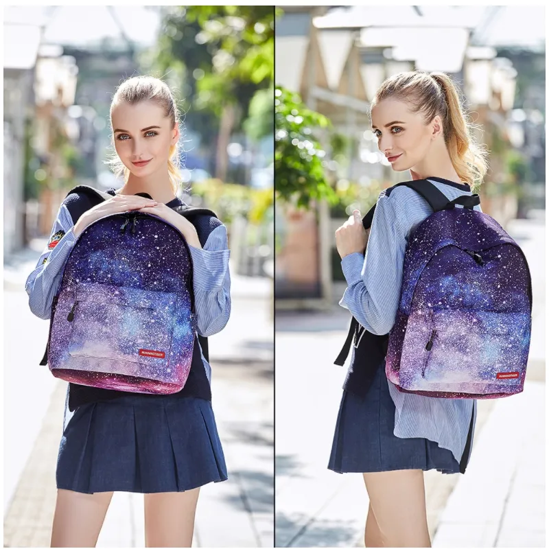 Hbp mochilas bolsa de escola estudante saco de viagem moda multifuncional pacote poliéster pocket pocket id bolso bolso bolso casual