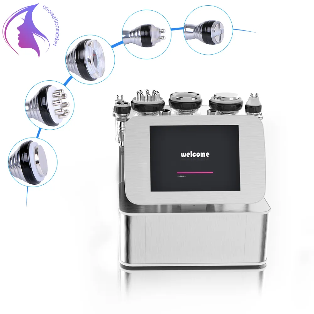 6 in 1 afslanken Machine vacuüm bipolaire multipolaire radiofrequentie RF 40K body cavitatie lipo liposuctie ultrasone huid whitening apparaat verstevigen systeem