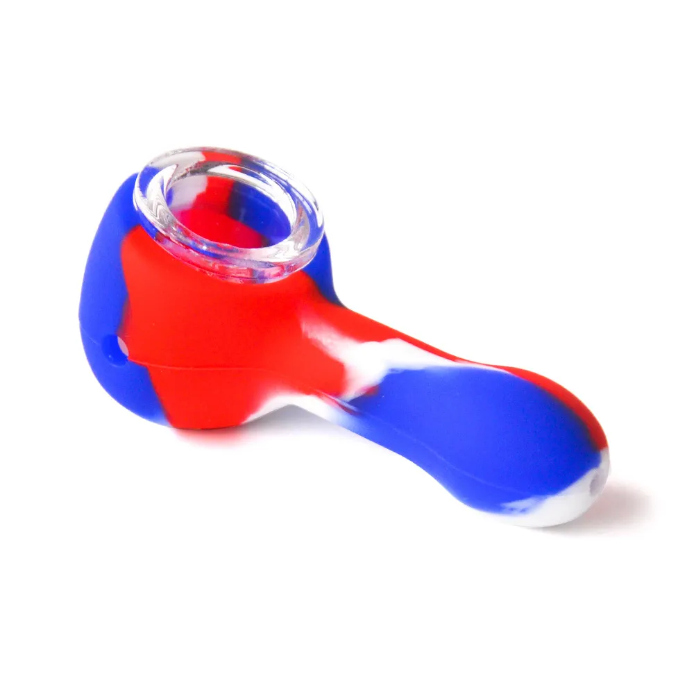 3.0Inch Silicone Smoking Pipe Silicone Hand Pipe Unbreakable Han Pipe  Silicone Oil Rig Glass Bong From Pipemaker, $2.39