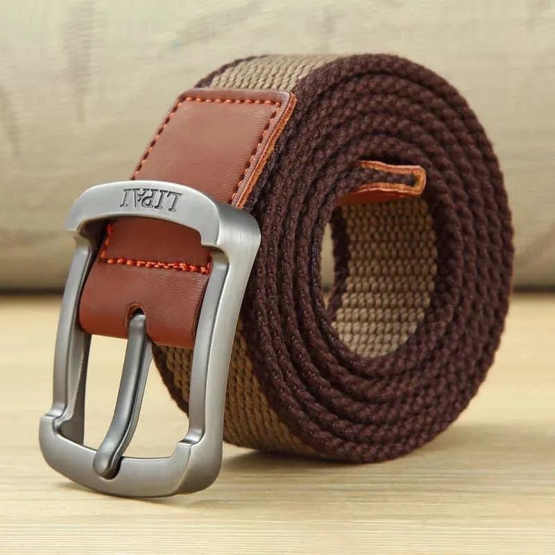 Party Favor PD003 Outdoor Sports Canvas Belts for Men Women Leisure Student Needle Buckle Military Training Woven Belt