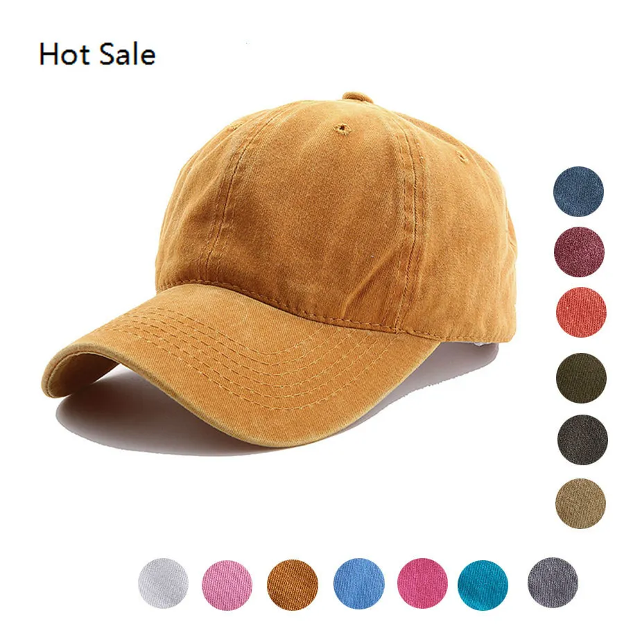 Unisex Baseball Caps Kvinnor Justerbar Bomull Mens Snapback Casual Summer Outdoor Visires Hat