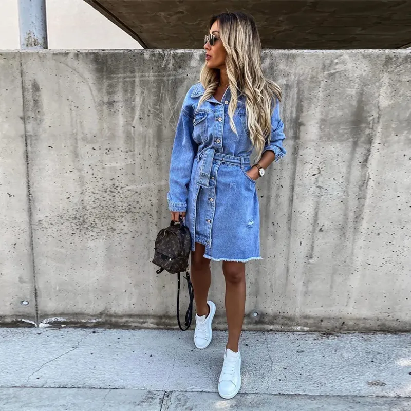 navy blue dress for baby girl How to Style a Denim Dress for Winter Like a Fashion Pro