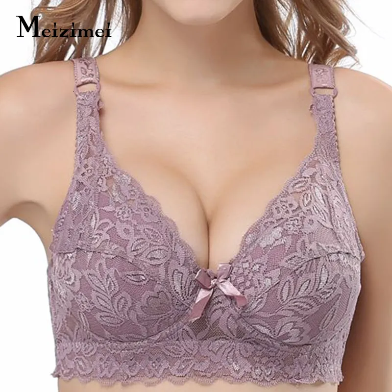 2020 Plus Size 40 90 44 Push Up Lace Bras for Women Bralette Crop Top Bh  Bcd Underwear Sexy Lingerie Brasserie Girl Summer 36