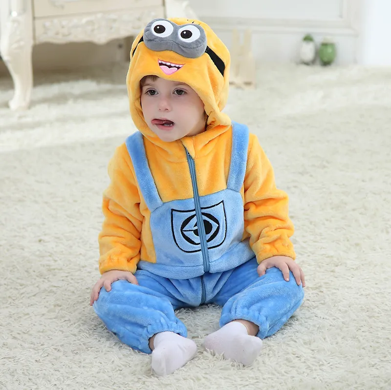 Zukmuk Combinaison Monstre Bébé Velours Chaud Avec Capuche - Jumpsuit Déguisement Enfant 6 Mois à 5 Ans