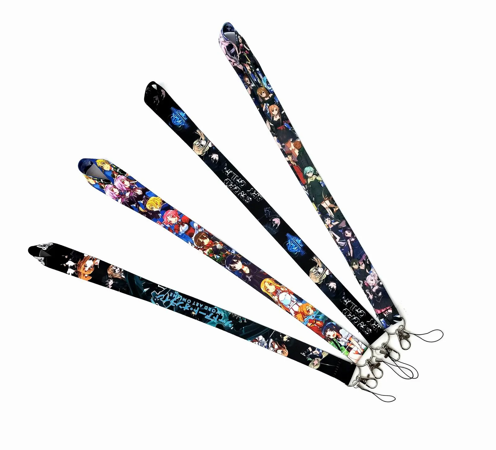 50 Stück Cartoon Japan Anime Schwert Art Online Umhängeband Lanyards Ausweishalter Seil Anhänger Schlüsselanhänger Zubehör Neues Design Junge Mädchen Geschenke Kleiner Großhandel